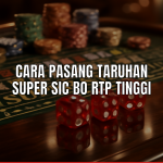 Taruhan super sic bo di meja kasino.